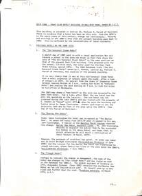 Document - The Hunt Club Hotel History, Olwen Ford