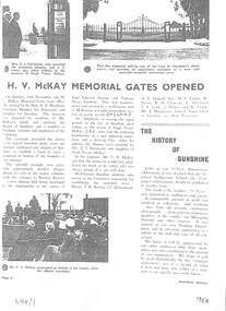 Mixed media - Gates to HV McKays workshops, circa 1938 1950; 1954