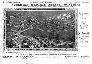 Poster - Sunshine Heights Estate Sunshine Land Sale Poster 1924, 2001
