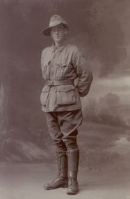 Photograph - William Bill Ingram in soldiers uniform and a Service to celebrate the life of James Arthur Ingram 1922 to 2013, 1915-18; copy made 2007