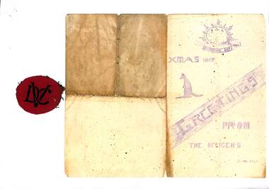 Letter - 1917 Christmas greeting from Belgium during WW1, 1917; copied 2007