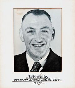 Photograph - D.H. Sully President - Sunshine Bowling Club 1954 - 1957 Photograph, R & R Mudford Studios, 1957