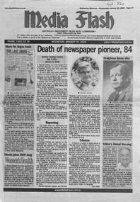 Article - Death of newspaper pioneer, Norman Harrison Carlton, Age 84 "Norm", Noye, Larry, 2008