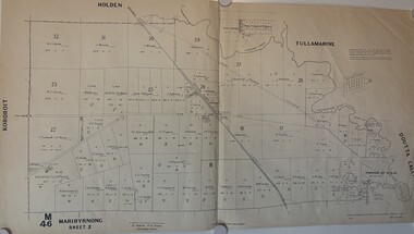 Map - Maribyrnong County Of Bourke Sheet 2 M46 1957, Department of Lands and Survey, 1957