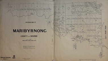 Map - Maribyrnong County Of Bourke Sheet 1 M46 1957, Department of Lands and Survey, 1957
