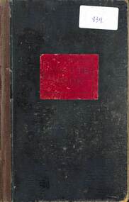 Administrative record - Sunshine Bowling Club Minute Book 1929 to 1938, 1929 to 1936
