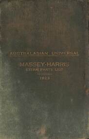 Book, H.V.McKay Massey Harris,-- Harvester Press, Sunshine Harvester McKay Massey Harris - List Of Duplicate Parts With Illustrations Books, 1923 - 1938