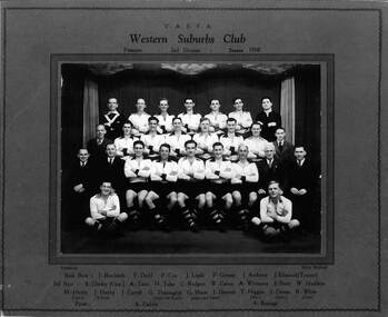 Photograph - Western Suburbs Soccer Club 1950 - 1952, Hilda Mitchell (Studio)