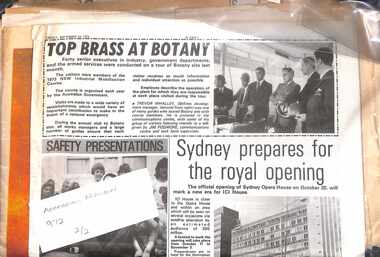 Archive - Imperial Chemical Industries (ICI) - Collection of newspaper clippings (1971 to 1984) of articles on the ICI and taken from The Sunshine Advocate, The Sunshine Advocate