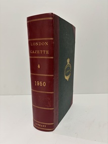 Book - The London Gazette vol 4 1950 October to December, His Majestys stationery office