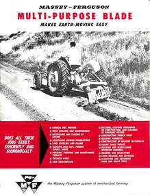 Pamphlet - Massey Ferguson Multi Purpose Blade, Massey Ferguon