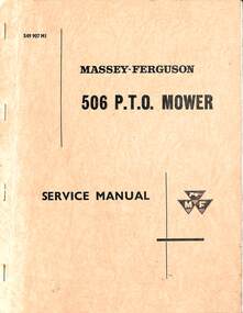 Manual - 506 P.T.O. mower: service manual / Massey - Ferguson, McKay Massey Harris, H.V