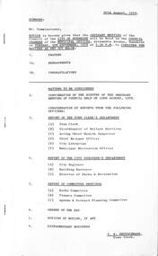 Administrative record - City of Sunshine - Commissioner Mr Alexander "Alex" George Gillon Collection 1976 - 1982 - Notice of ordinary meeting 5th September 2009, City of Sunshine, 5th September 1978
