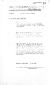 Administrative record - City of Sunshine - Commissioner Mr Alexander "Alex" George Gillon Collection 1976 - 1982 - Minutes of the special meeting of the City of Sunshine on 25th September 1978, City of Sunshine, 25th September 1978