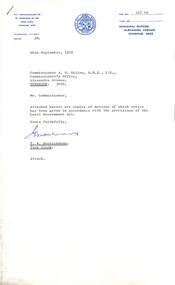 Administrative record - City of Sunshine - Commissioner Mr Alexander "Alex" George Gillon Collection 1976 - 1982 - Copies of notions of which notice has been given in accordance with the provisions of the Local Government Act, City of Sunshine, 26th September 1978