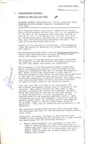 Administrative record - City of Sunshine - Commissioner Mr Alexander "Alex" George Gillon Collection 1976 - 1982 - Extraordinary Business, Report of the City Engineer 17th October 1978, City of Sunshine, 17th October 1978