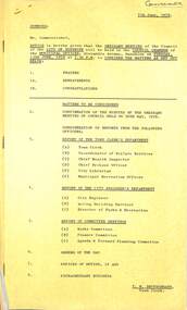 Administrative record - City of Sunshine - Commissioner Mr Alexander "Alex" George Gillon Collection 1976 - 1982 - Notice of Ordinary Meeting of the City of Sunshine on 13th June 1978, City of Sunshine, 7th June 1978