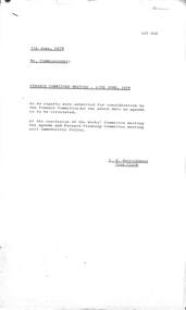 Administrative record - City of Sunshine - Commissioner Mr Alexander "Alex" George Gillon Collection 1976 - 1982 - Notice of Forward Planning Meeting for 12th June 1978, City of Sunshine, 7th June 1978