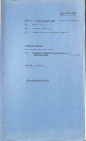 Administrative record - City of Sunshine - Commissioner Mr Alexander Alex George Gillon Collection 1976 - 1982 - Minutes of the Ordinary Meeting of Council Held on 13th June 1978, City of Sunshine, 13th June 1978
