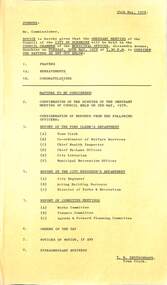 Administrative record - City of Sunshine - Commissioner Mr Alexander "Alex" George Gillon Collection 1976 - 1982 - Notice of Ordinary Meeting to be Held on 24th May 1978, City of Sunshine, 24th May 1978