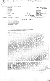 Administrative record - City of Sunshine - Commissioner Mr Alexander "Alex" George Gillon Collection 1976 - 1982 - Private Street Construction Schemes JH Wheelahan Pty Ltd, City of Sunshine, 16th June 1978