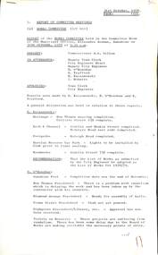 Administrative record - City of Sunshine - Commissioner Mr Alexander "Alex" George Gillon Collection 1976 - 1982 - Report of Committee Meetings 30th October 1978, City of Sunshine, 31st October 1978