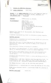 Administrative record - City of Sunshine - Commissioner Mr Alexander "Alex" George Gillon Collection 1976 - 1982 - Report of Committee Meetings 8th August 1978, City of Sunshine, 8th August 1978
