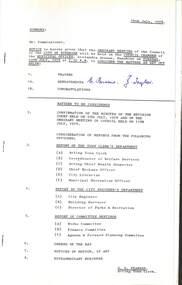 Administrative record - City of Sunshine - Commissioner Mr Alexander "Alex" George Gillon Collection 1976 - 1982 - Notice of ordinary meeting of to be held on Tuesday 25th October 1978, City of Sunshine, 19th July 1978