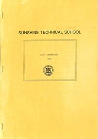 Administrative record - SUNSHINE TECHINCAL SCHOOL STAFF HANDBOOK 1986