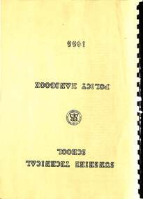 Administrative record - SUNSHINE TECHNICAL SCHOOL POLICY HANDBOOK 1988