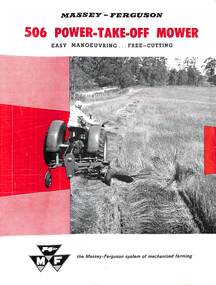 Pamphlet - Massey Ferguson 506 Power Take Off Mower, McKay Massey Harris, H V