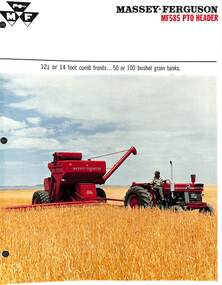 Pamphlet - Massey Ferguson MF585 PTO Header, McKay Massey Harris, H V