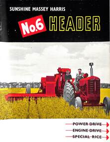 Pamphlet - Sunshine Massey Harris No 6 Header