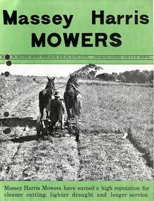 Booklet - Massey Harris Mower