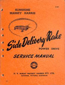 Manual - Sunshine Massey Harris Side Delivery Rake Power Drive Service Manual