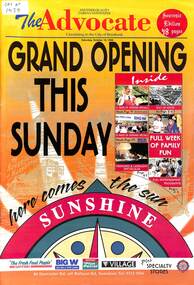 Newspaper - Sunshine Market Place Shopping Centre Grand Opening - The Advocate Saturday October 10th 1998, Fairfax Press, 10/10/1998 12:00:00 AM