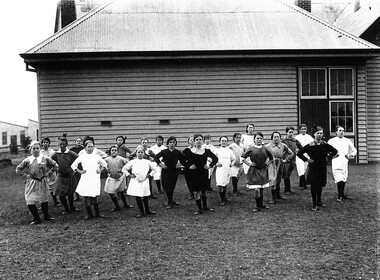 Photograph - Sunshine Technical School - Girls P.E. Class 1930s-40s