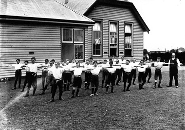 Photograph - Sunshine Technical School - Boys P.E. Class 1930s-40s