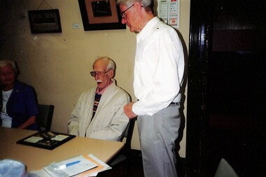 Photograph - Sunshine and District Historical Society Eric Wegener resigning from Historical Society committee, Willaton, John, c. 2003