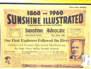 Newspaper - Sunshine Illustrated 1860 - 1960, 1860 - 1960|Copy: c.2010