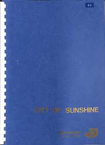 Document - City of Sunshine Capital Works Programme 1979 - 1980 Project Management Submission Jennings Industries Limited Report, Jennings Industries Limited, 28976