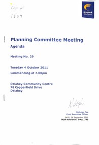 Document - Orica's Application to demolish buildings within a heritage overlay at Deer Park" - Planning Committee Meeting. Agenda Meeting No.29 Tuesday 4 October 2011", Brimbank City Council, 28/09/2011 12:00:00 AM