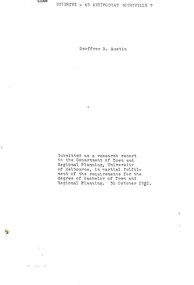 Document - Sunshine An Antipodean Bournville, Austin, Geoffrey B, 1981