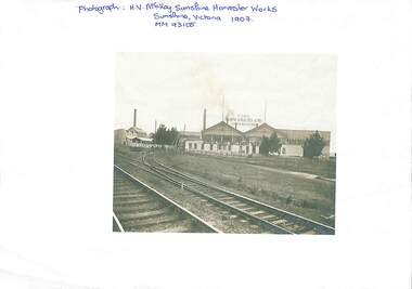 Photograph - HV McKay Sunshine Harvester Works 1907
