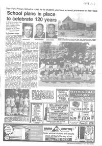 Article - Deer Park Primary School plans to celebrate & City of Sunshine planning for amalgamation, Gough, Deborah, 13/07/1994 12:00:00 AM