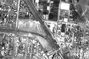 Photograph - Sunshine CBD Aerial Photograph C1945, Adastra Airways, 1945
