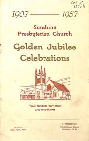 Memorabilia - Sunshine Presbyterian Church, 1957, 1982 and 1989