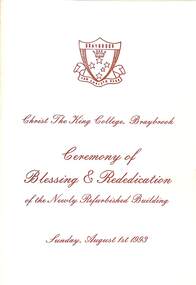 Ephemera - Christ the King College, 34182