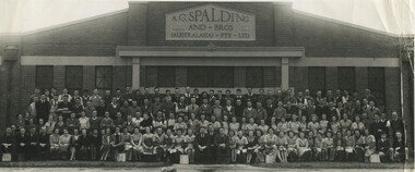 Photograph - Keith Hebb and Spaldings Staff, The Age or The Leader