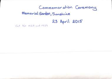 Mixed media - Kevin Wheelahan Gardens Commemoration Ceremony Sunshine 23rd April 2015, 42095